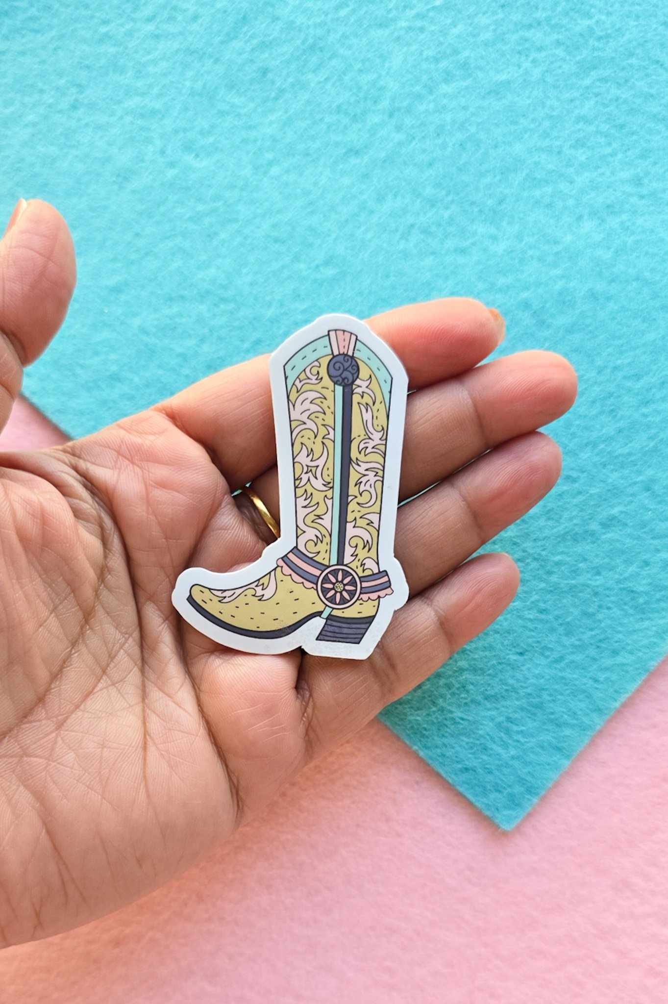 Cowgirl Boot Sticker, Boot Sticker, Aesthetic Stickers, Cowgirl Decals, Tumbler Sticker