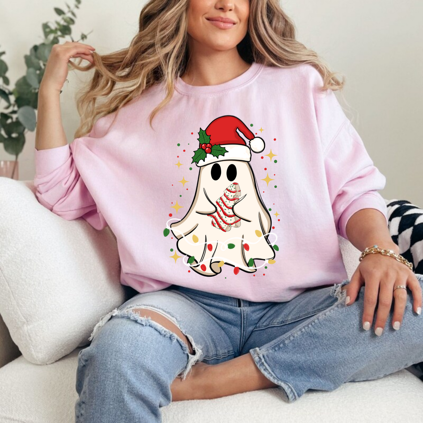 Christmas Ghosts Sweatshirt, Ghost Santa Sweatshirt, Christmas Shirt