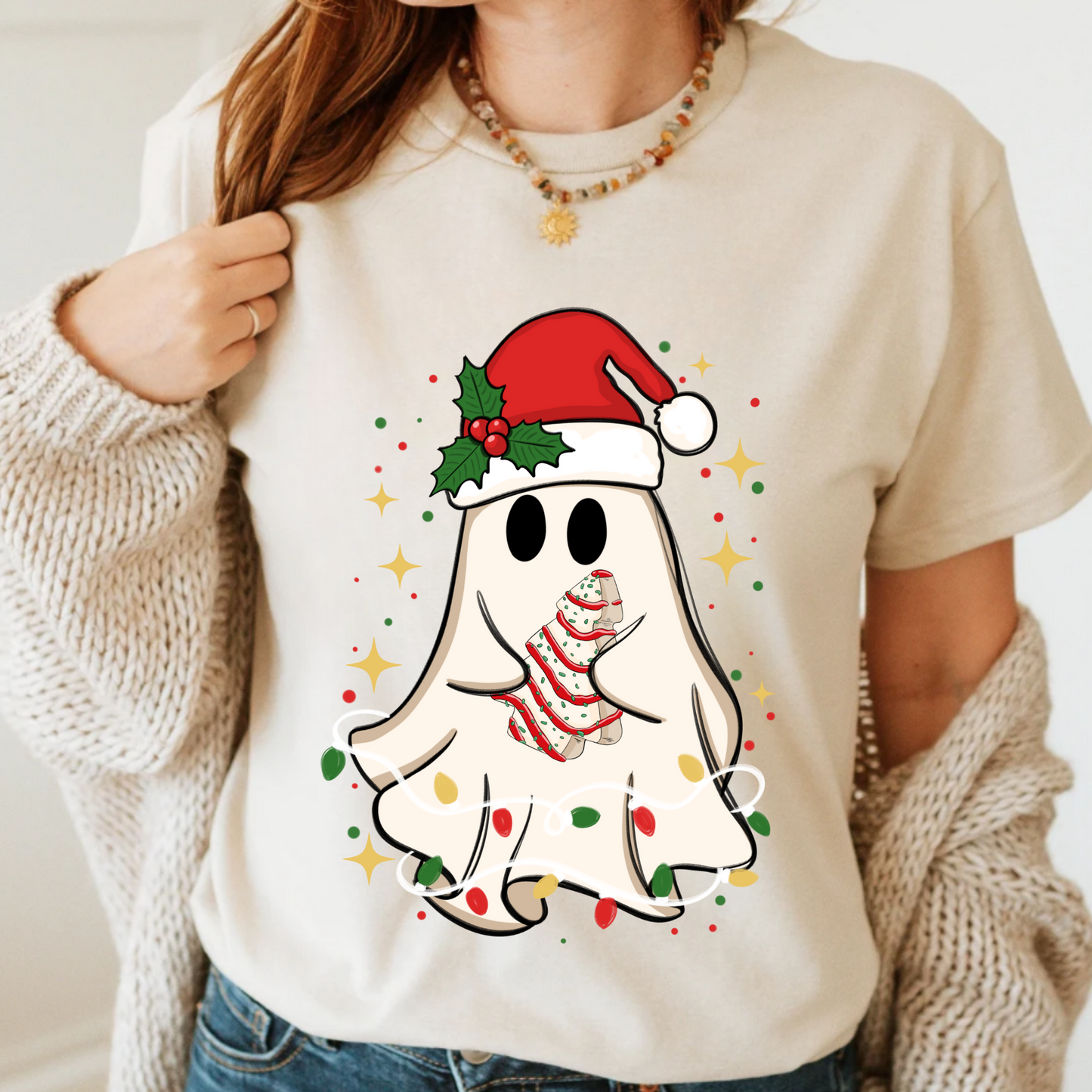 Christmas Ghosts Sweatshirt, Ghost Santa Sweatshirt, Christmas Shirt