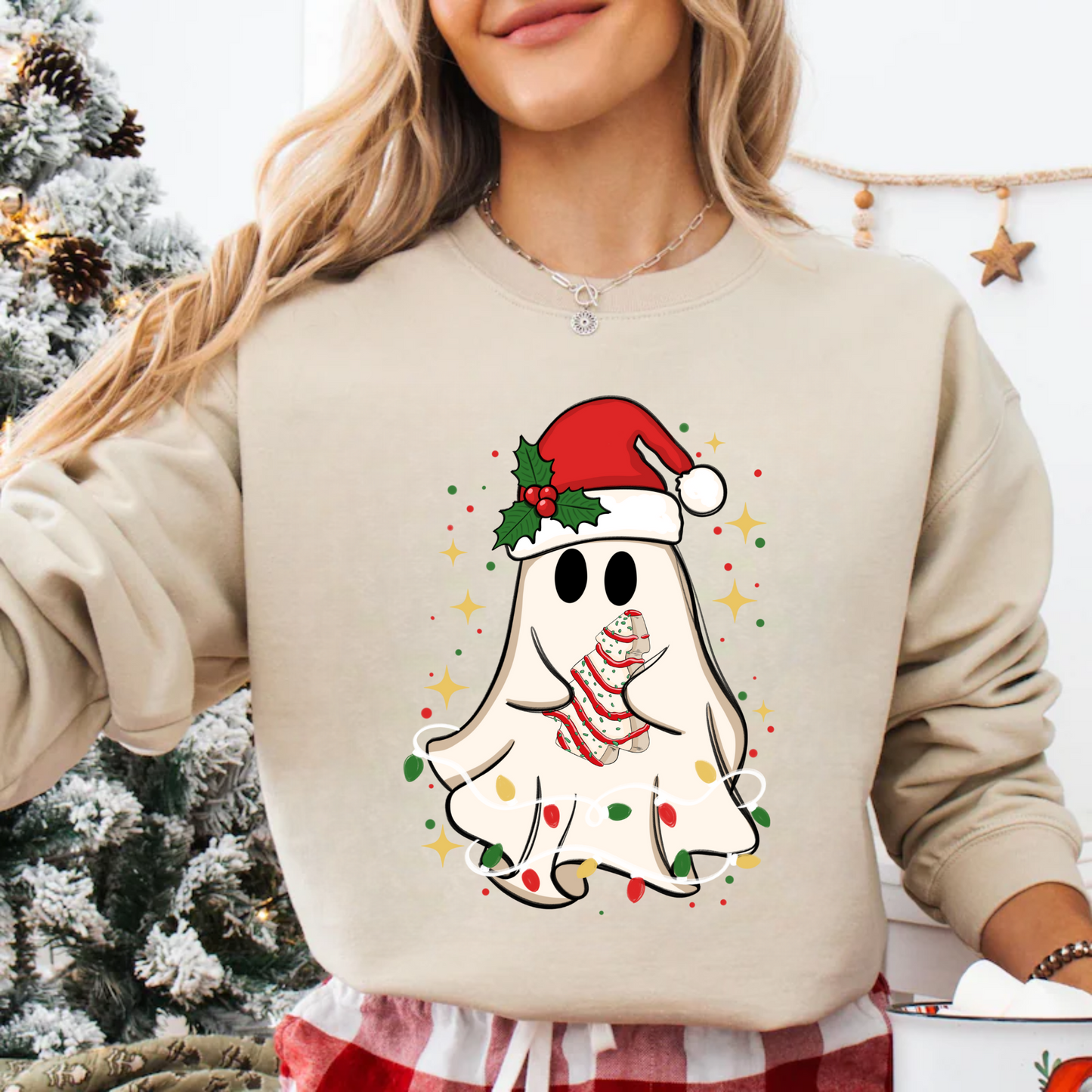 Christmas Ghosts Sweatshirt, Ghost Santa Sweatshirt, Christmas Shirt