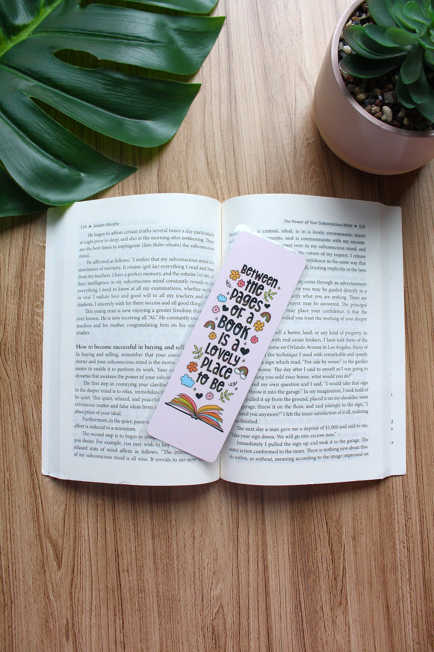 Between the pages of the book Bookmark