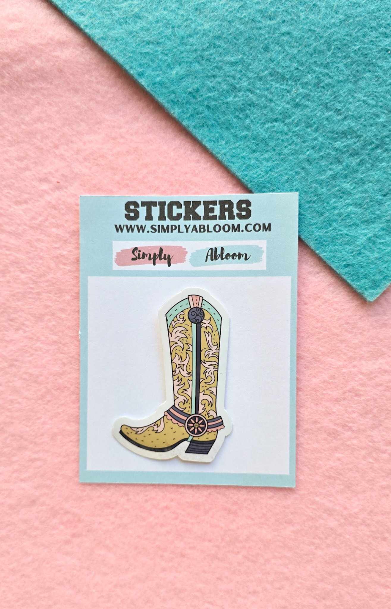 Cowgirl Boot Sticker, Boot Sticker, Aesthetic Stickers, Cowgirl Decals, Tumbler Sticker