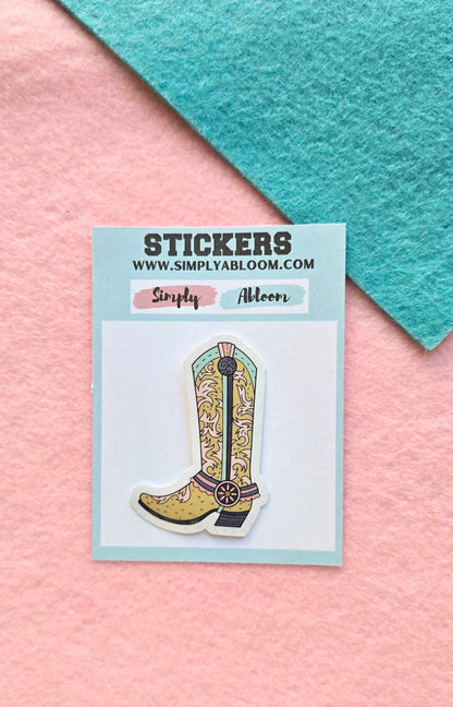 Cowgirl Boot Sticker, Boot Sticker, Aesthetic Stickers, Cowgirl Decals, Tumbler Sticker