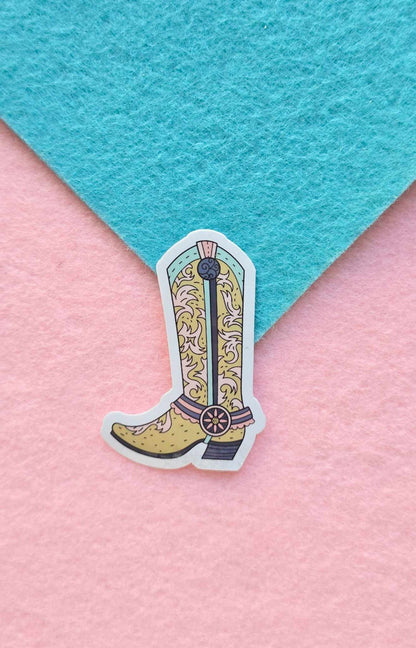 Cowgirl Boot Sticker, Boot Sticker, Aesthetic Stickers, Cowgirl Decals, Tumbler Sticker