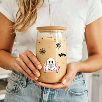 Spooky Ghost Book Reading Glass Tumbler
