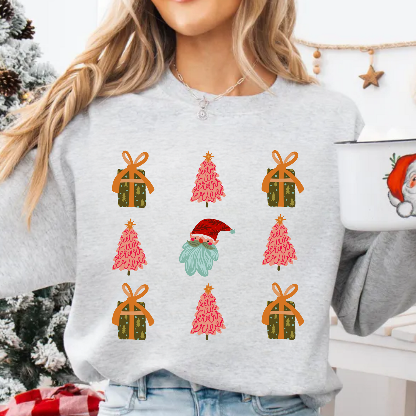 Coquette Retro Christmas Sweatshirt