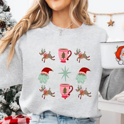 Coquette Retro Cup Christmas Sweatshirt