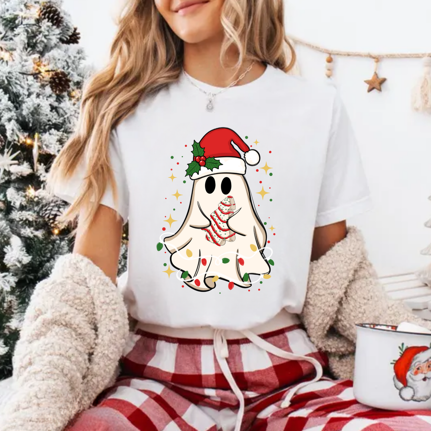 Christmas Ghosts Sweatshirt, Ghost Santa Sweatshirt,  Christmas Shirt