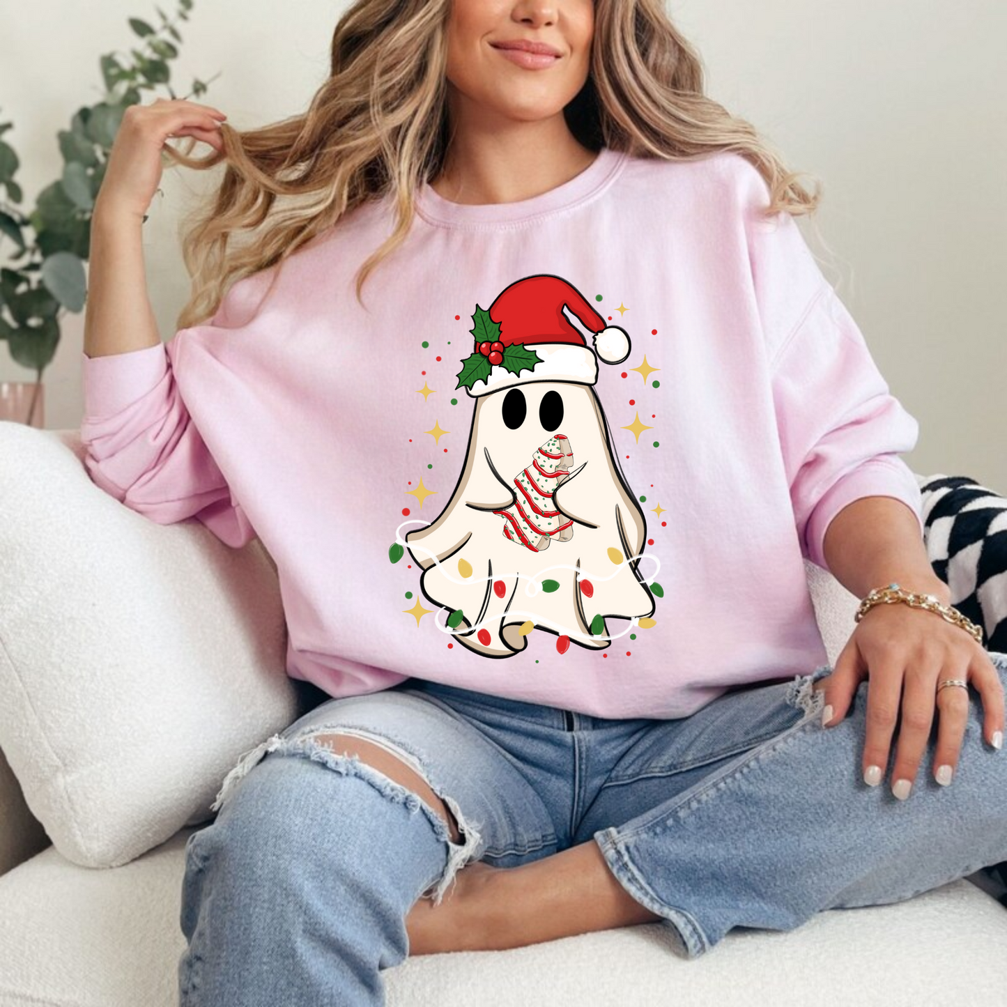 Christmas Ghosts Sweatshirt, Ghost Santa Sweatshirt,  Christmas Shirt