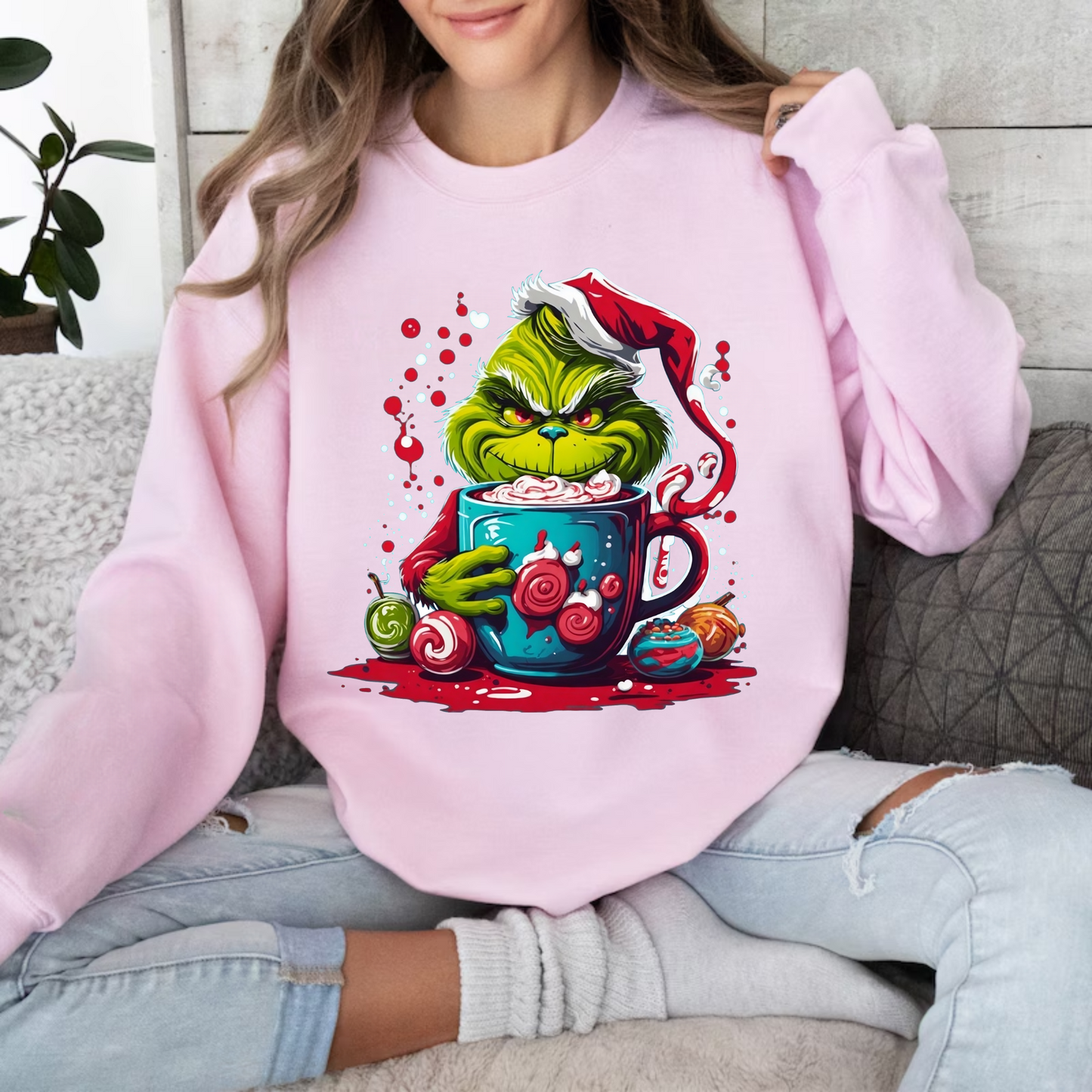 Grinch Hot Chocolate  Shirt, Giggling Grinch Hot Chocolate sweatshirt