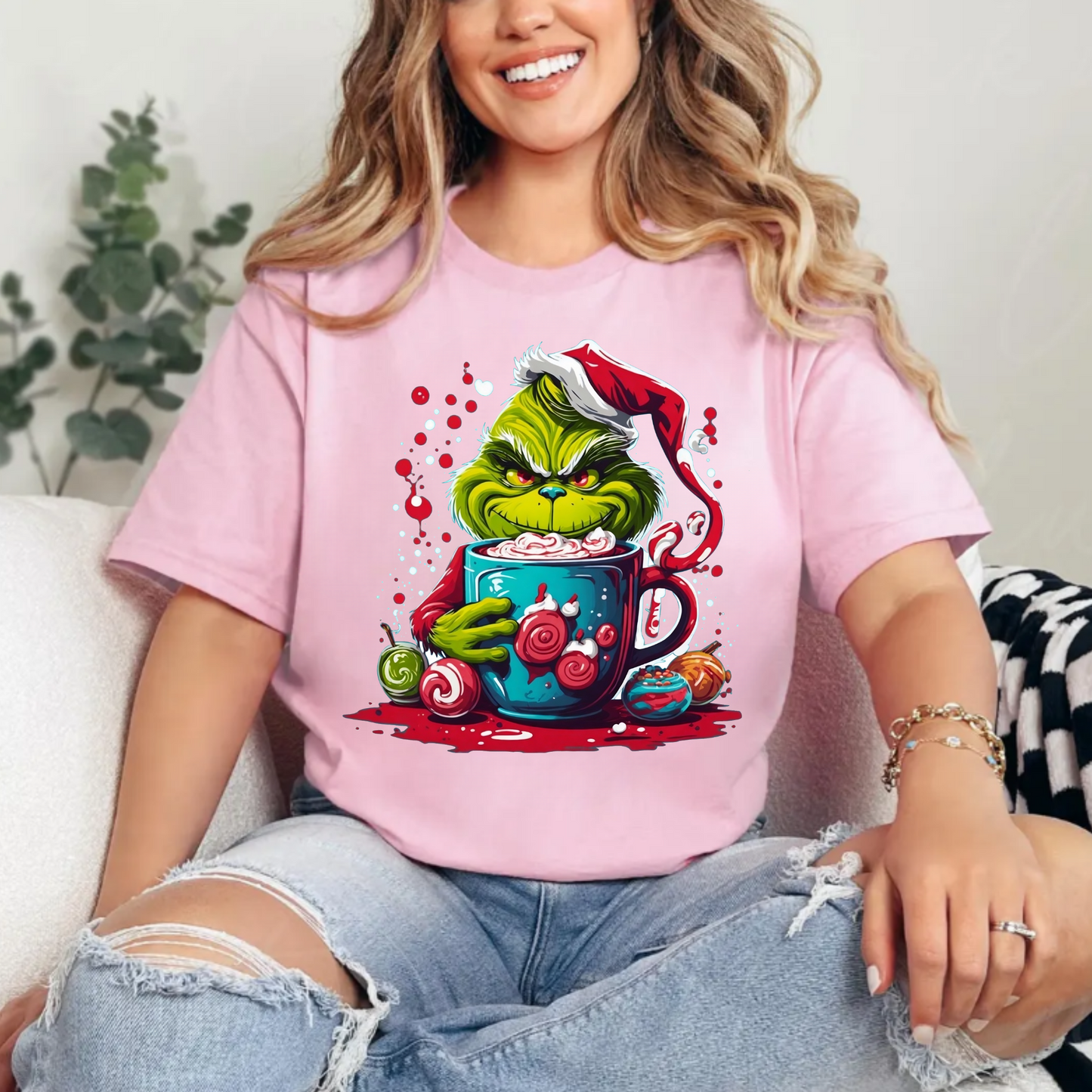 Grinch Hot Chocolate  Shirt, Giggling Grinch Hot Chocolate sweatshirt