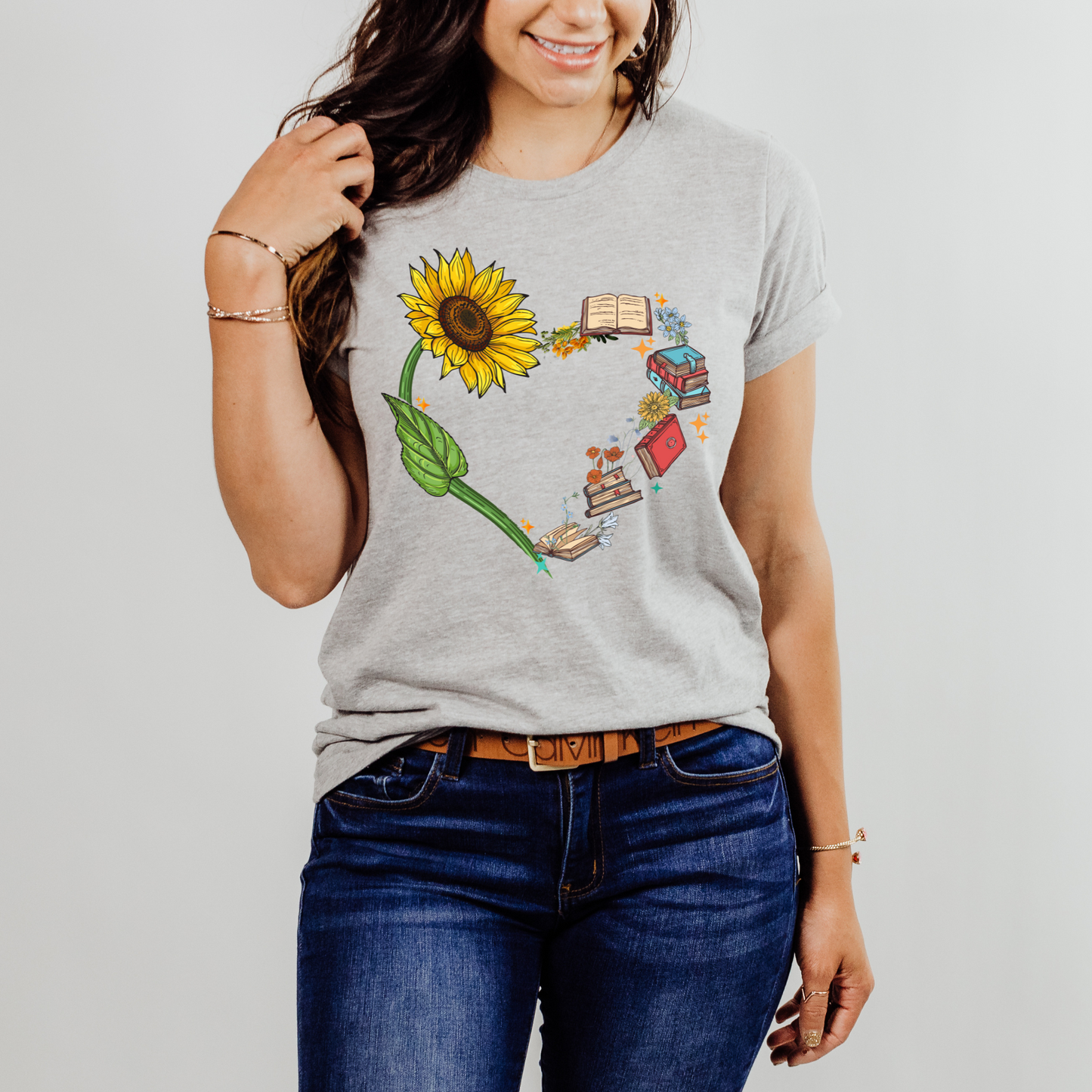 Heart Book Sunflower Shirt