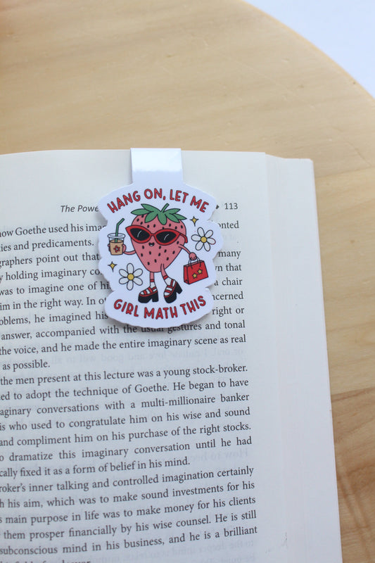 Hang On Let Me Girl Math This Magnetic Bookmark