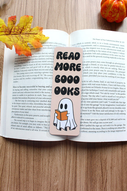 Read more boooks ghost cardstock bookmark