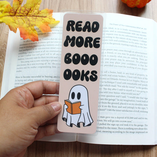 Read more boooks ghost cardstock bookmark