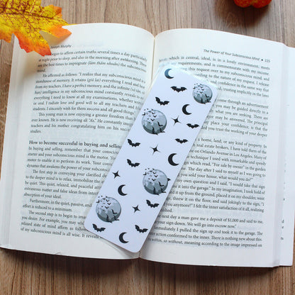 Spooky Bats Cardstock Bookmark, Laminated Bookmark, Halloween Bookmark