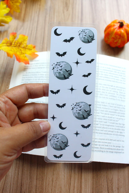 Spooky Bats Cardstock Bookmark, Laminated Bookmark, Halloween Bookmark