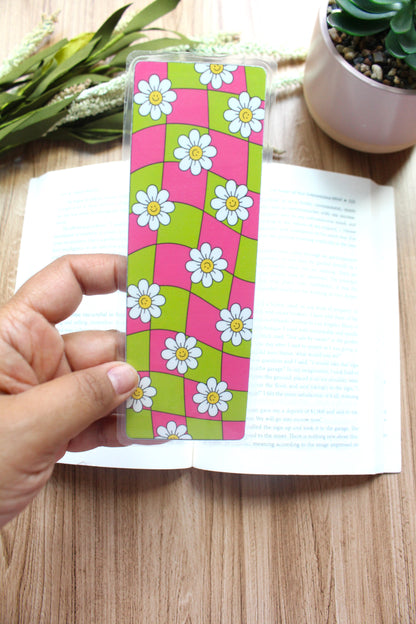 Floral Checkered Bookmark
