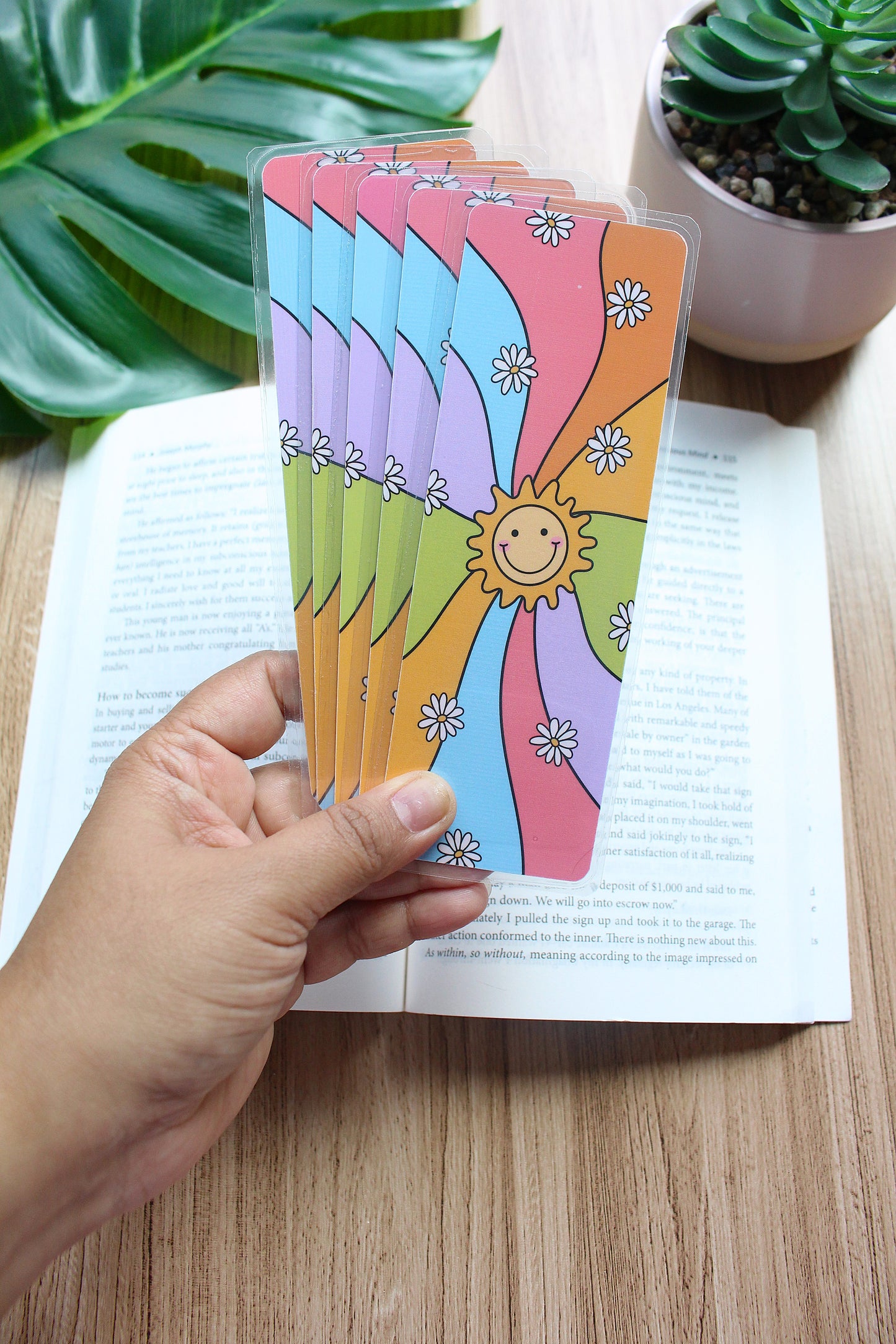 Groovy Sun Rainbow Bookmark