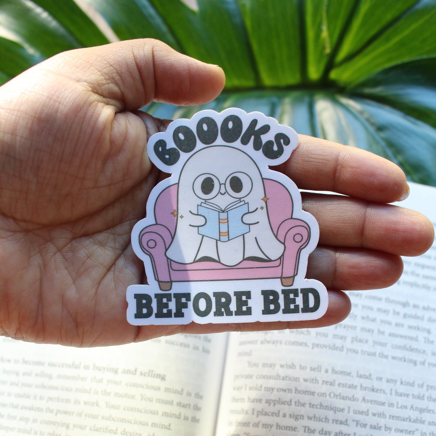 Boooks Before Bed Sticker