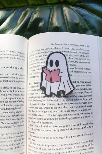 Spooky Boo  ghost  reading Books Sticker
