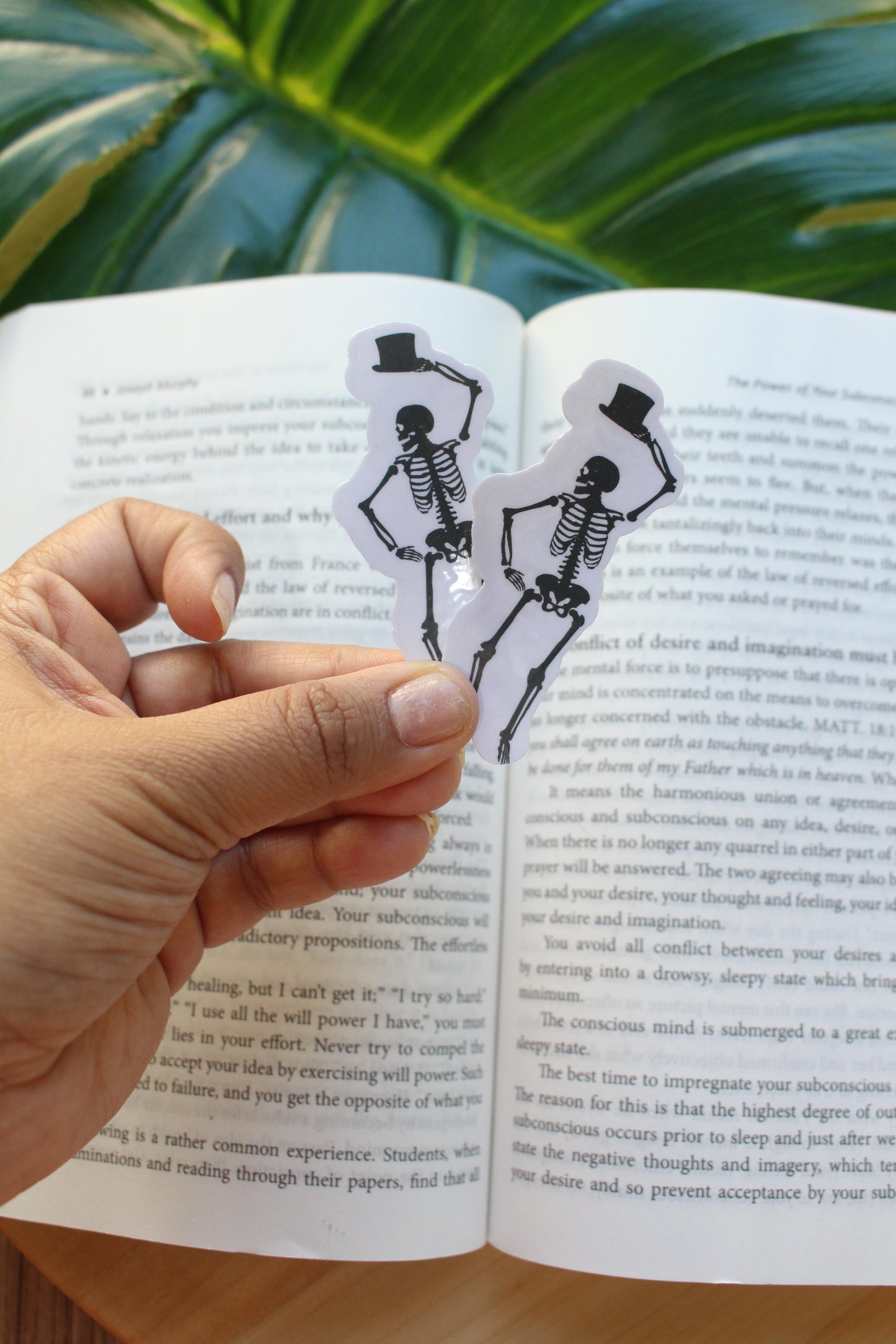 Dancing Skeleton with Hat Sticker, Halloween Sticker